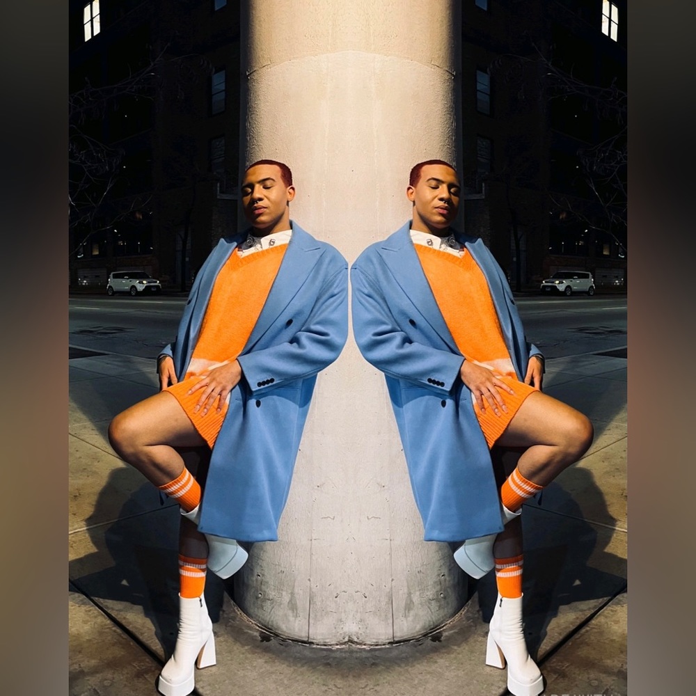 Maison Margiela NWT line 1 orange knit vest.